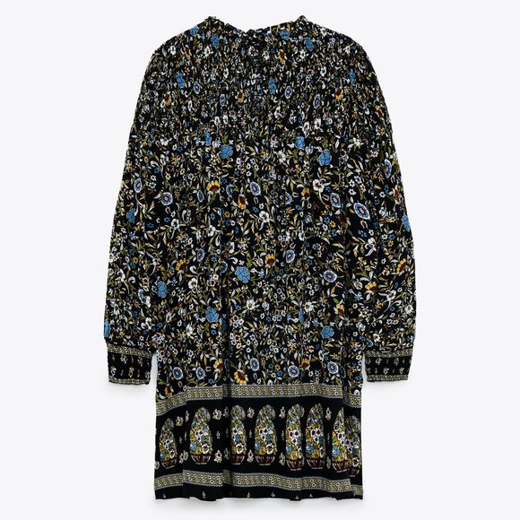 ZARA PRINTED MINI DRESS - Picture 7 of 9